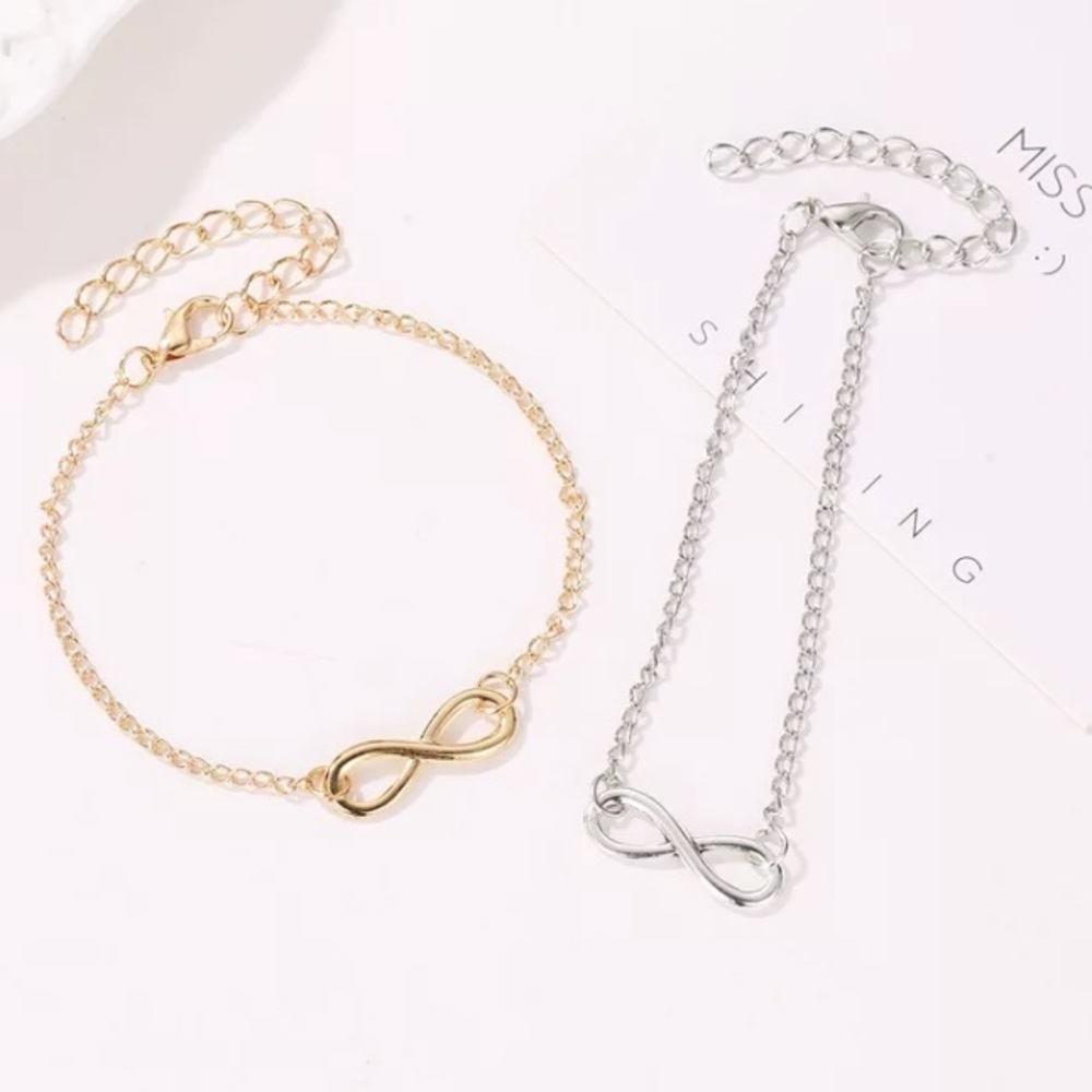 ⚜️[𝟯/$𝟭𝟴]⚜️Gold Infinity Bracelet Bangle NEW - Picture 5 of 8